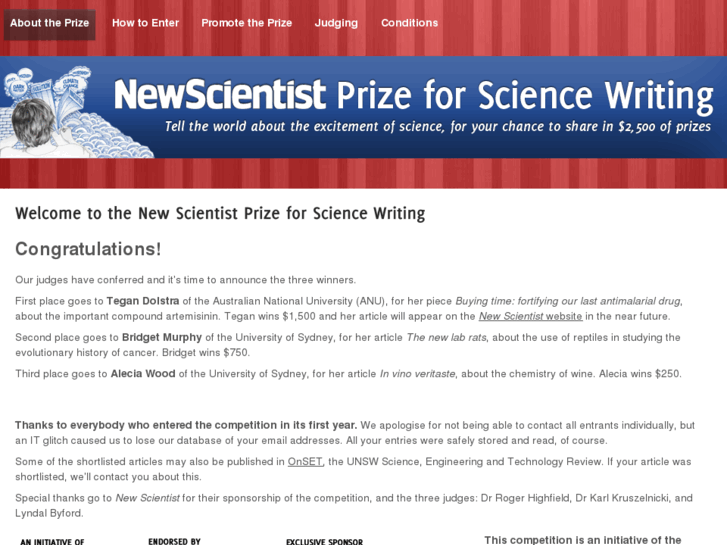 www.newscientistprize.org