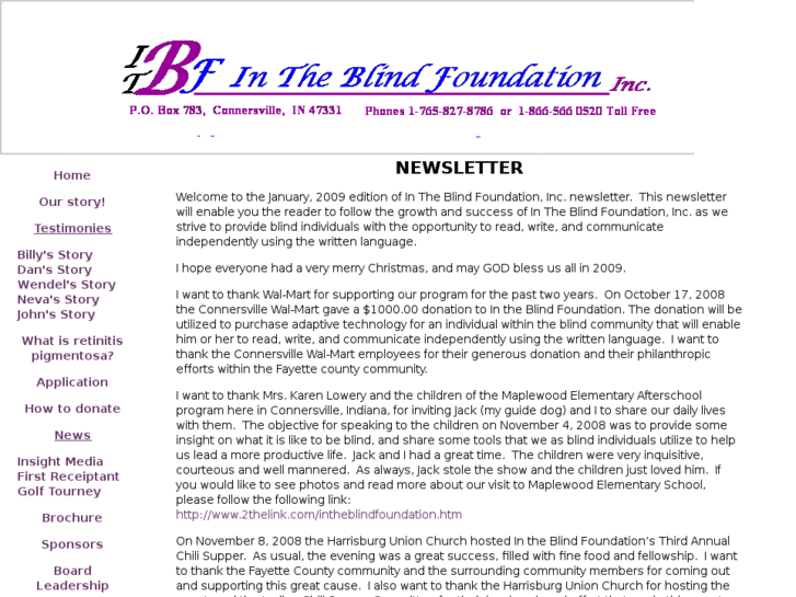 www.intheblindfoundation.org