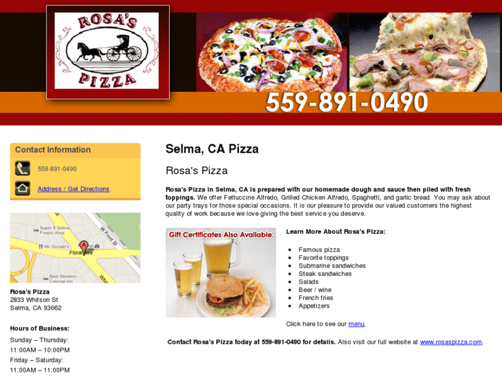 www.rosaspizzeriaselma.com