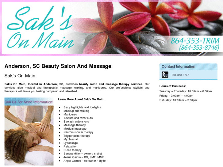 www.saksonmainhairsalonandmassage.com