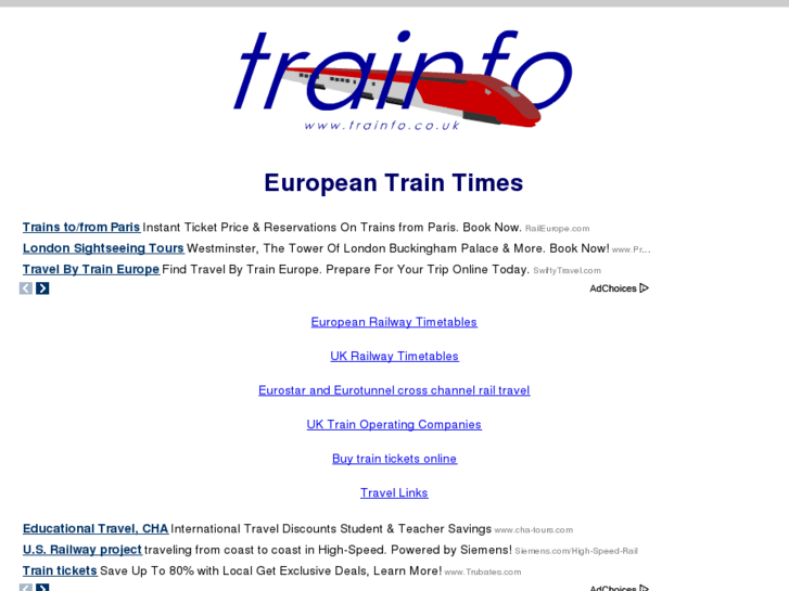www.trainfo.co.uk