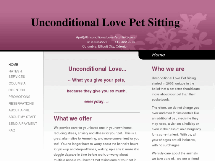 www.unconditionallovepetsitting.com