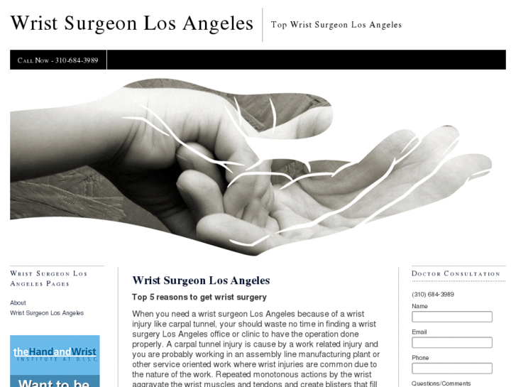 www.wristsurgeonlosangeles.com