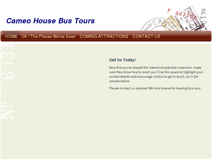 www.cameohousebustours.com