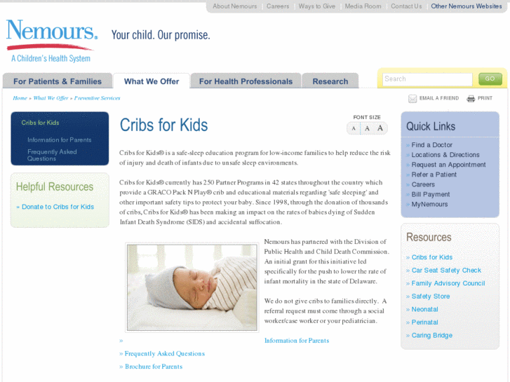 www.cribsforkidsde.org