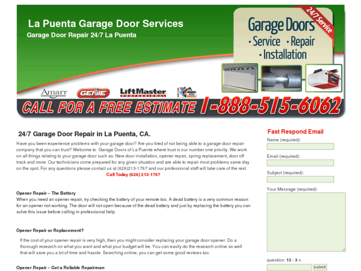 www.garagedoorrepairlapuenta.com