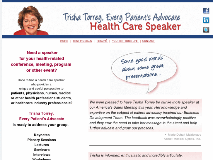 www.healthcarespeaker.org