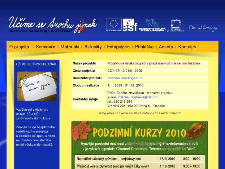 www.kurzyproucitele.cz