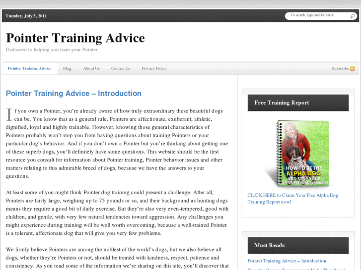 www.pointertrainingadvice.com