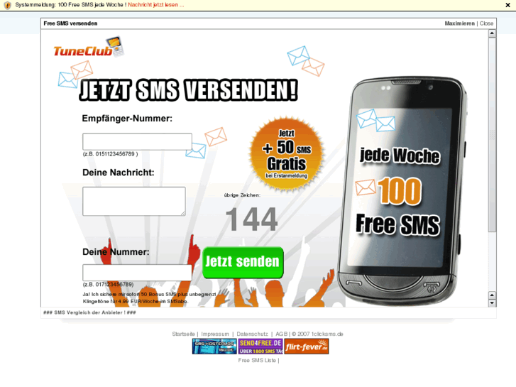 www.1clicksms.de