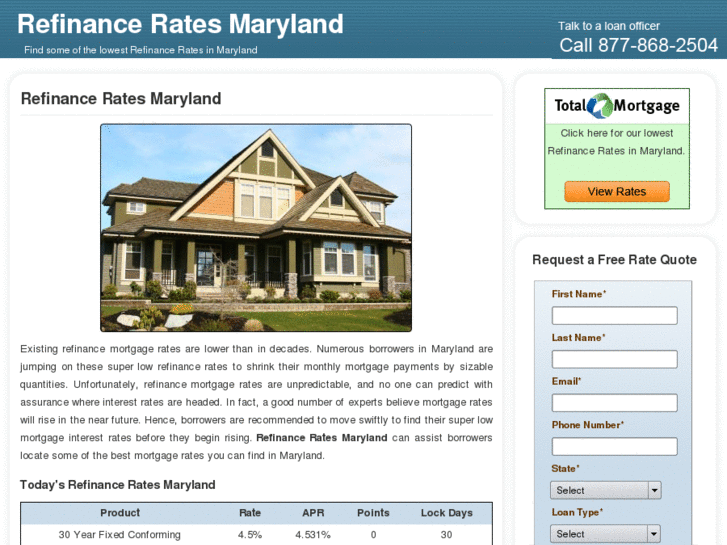 www.refinanceratesmaryland.com