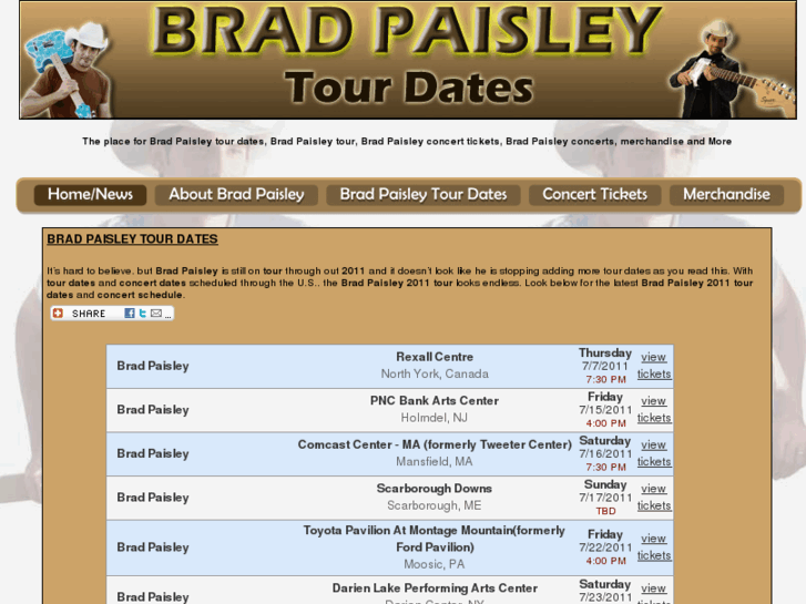 www.bradpaisleytourdates.com