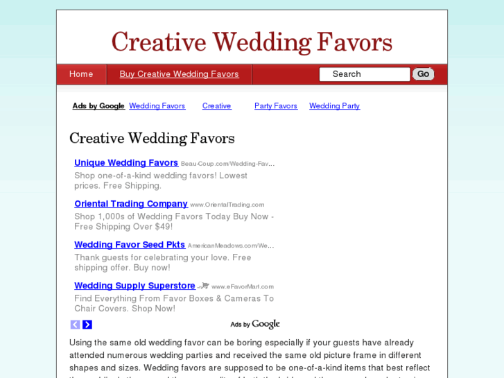 www.creativeweddingfavors.net