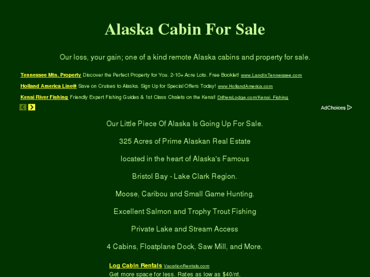 www.alaskacabinforsale.com