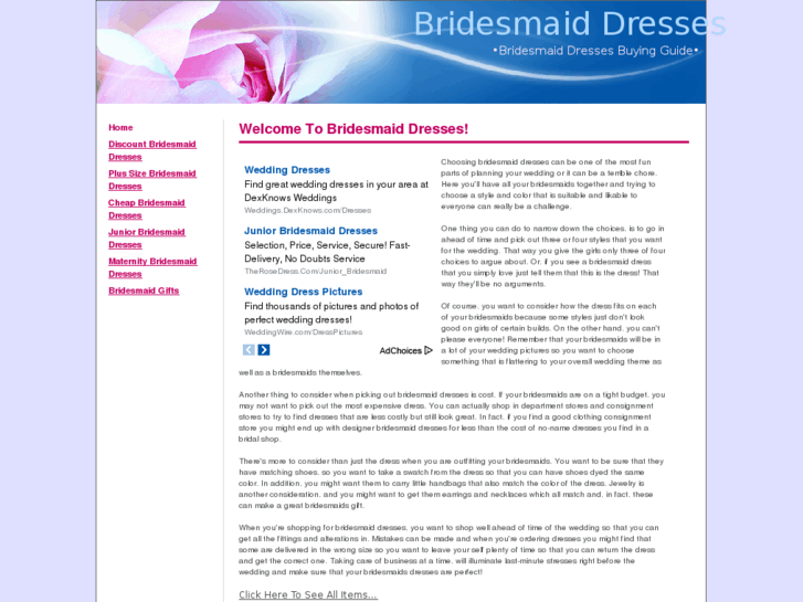 www.bridesmaiddresses.info