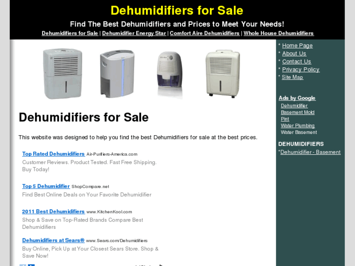 www.dehumidifiersforsales.net