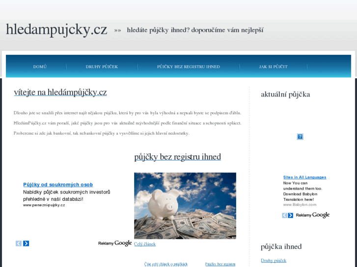 www.hledampujcky.cz