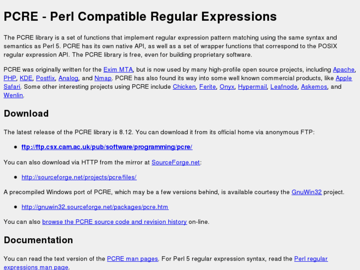 www.pcre.org