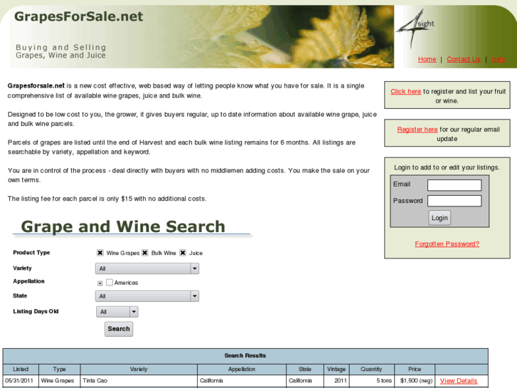 www.grapesforsale.net