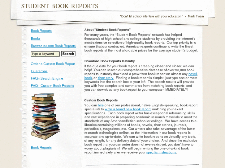 www.studentbookreports.com