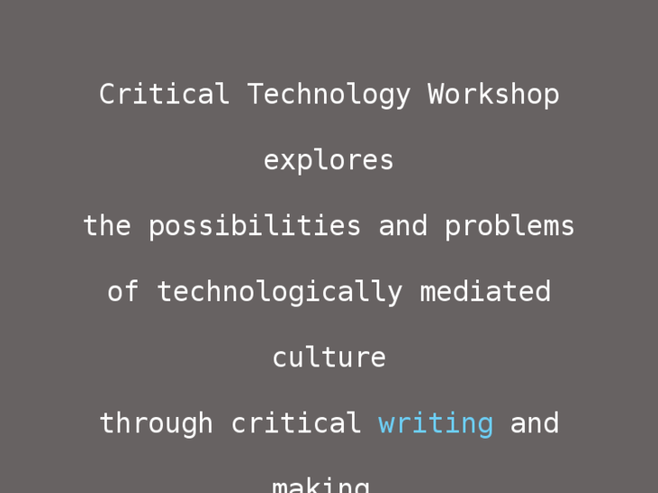 www.criticaltechnologyworkshop.com