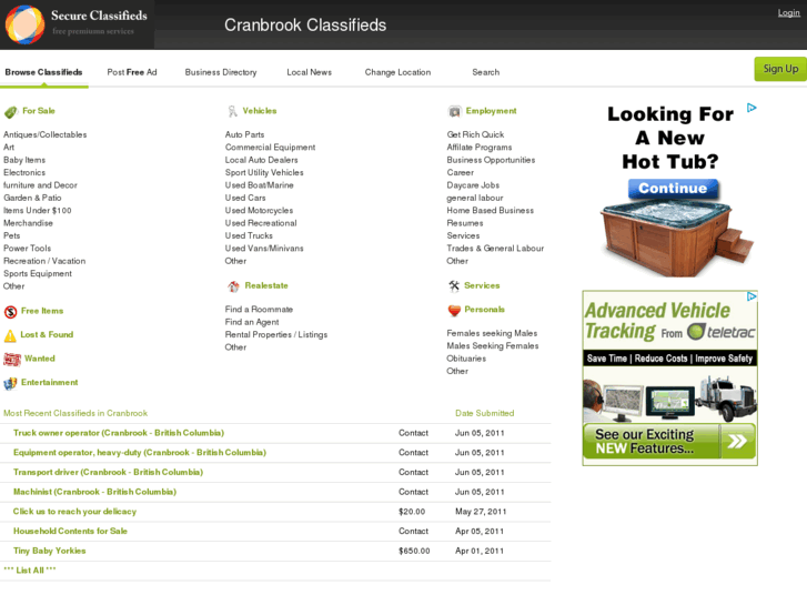 www.cranbrookclassifieds.com