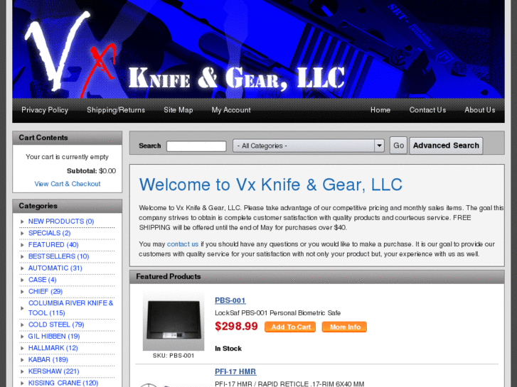 www.vxknifeandgear.com