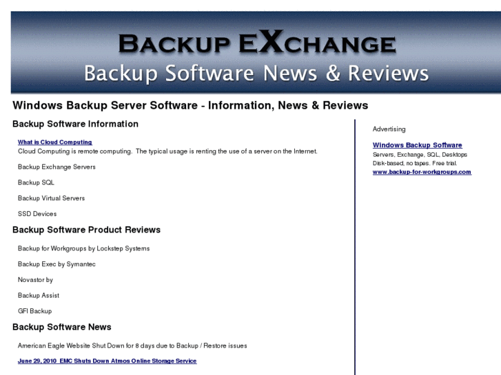 www.backupexchange.org