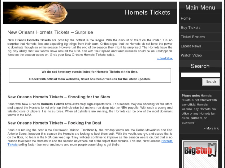 www.hornetstickets.net