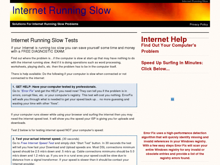 www.internetrunningslow.com