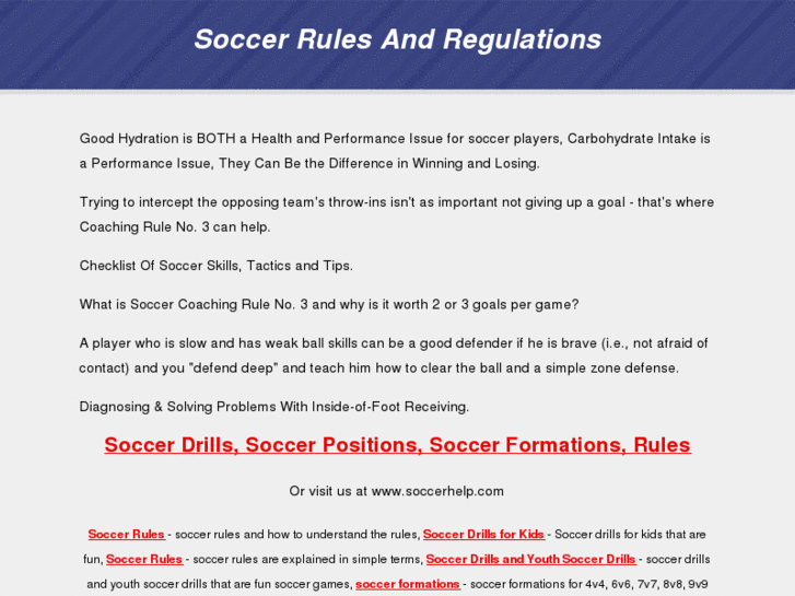 www.soccerrulesandregulations.com