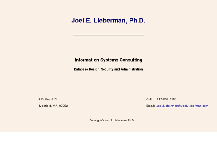 www.joel-lieberman.org