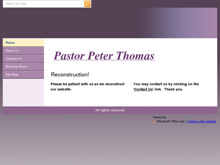 www.pastorpeterthomas.org