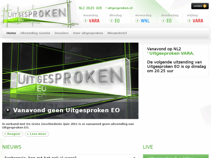 www.uitgesprokeneo.nl