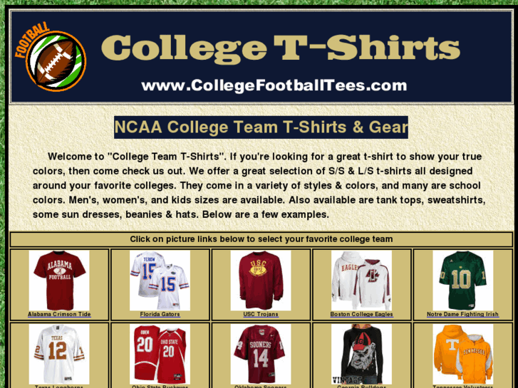 www.collegefootballtees.com