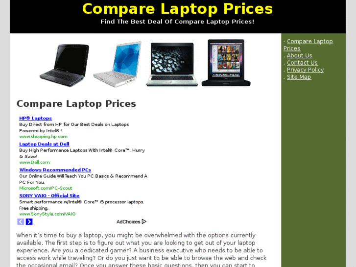 www.comparelaptopprices.org