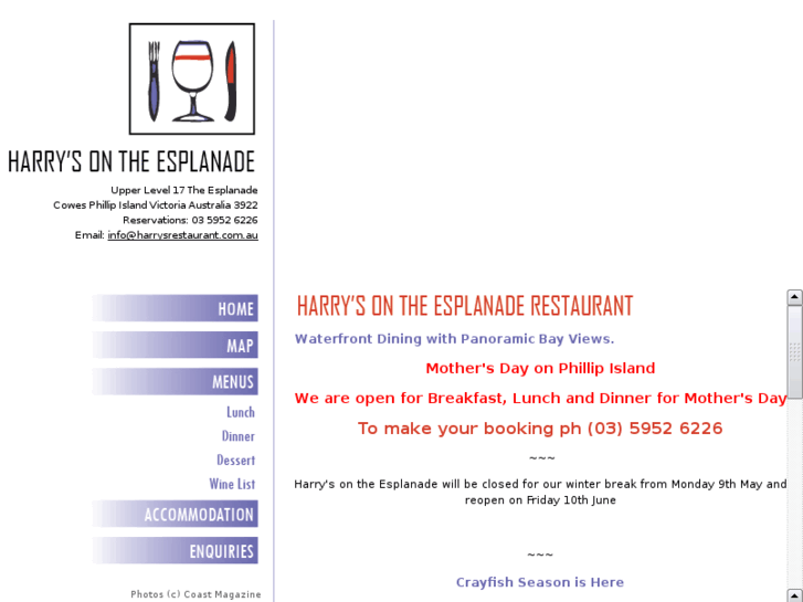 www.harrysrestaurant.com.au