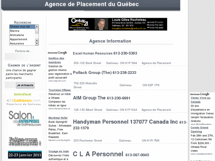 www.agencedeplacement.ca