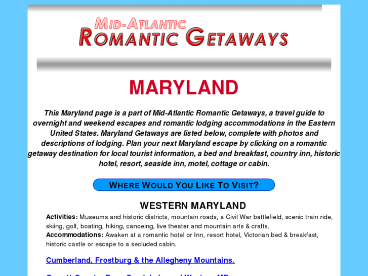 www.marylandromanticgetaways.com