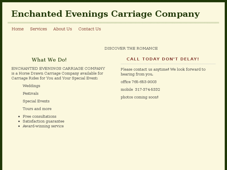 www.enchantedeveningscarriagecompany.com