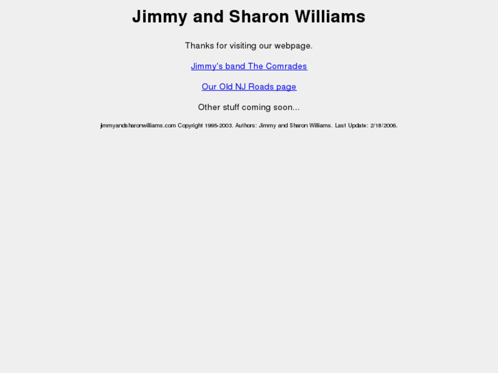 www.jimmyandsharonwilliams.com