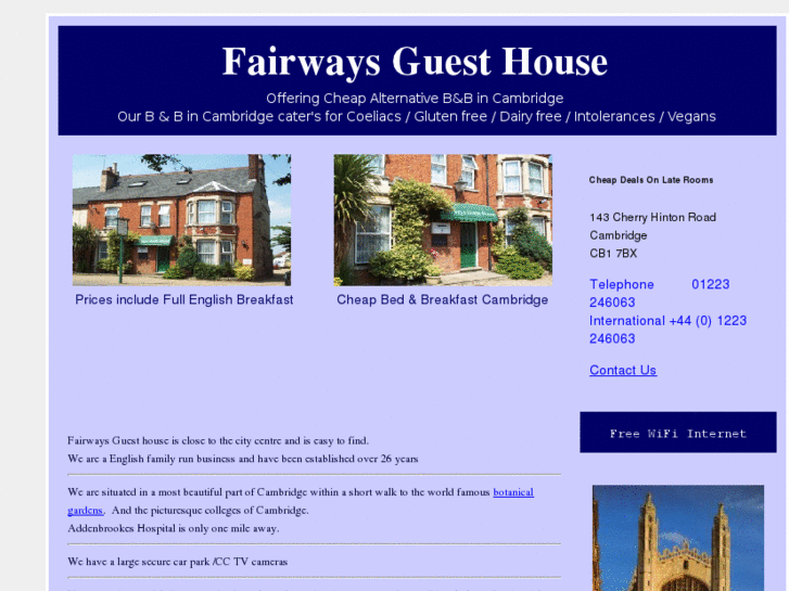 www.fairways-bed-and-breakfast-cambridge.com