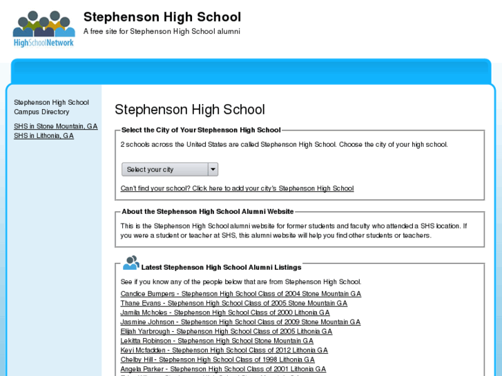 www.stephensonhighschool.net