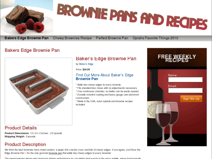 www.bakersedgebrowniepan.com