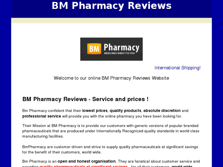 www.bmpharmacyreviews.com