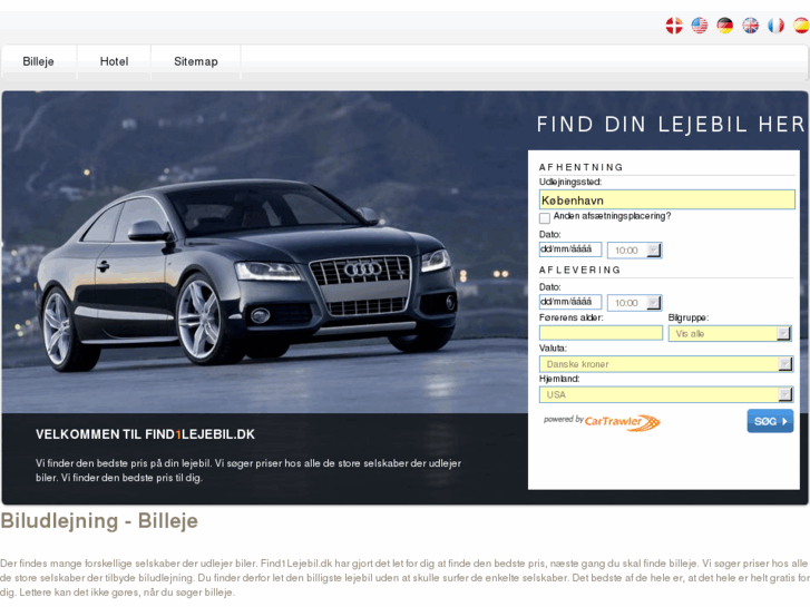 www.find1lejebil.dk