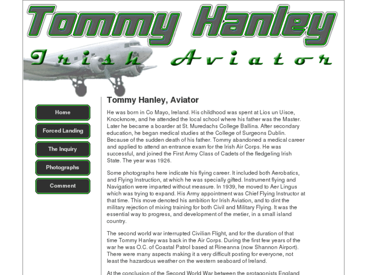 www.tommyhanleyirishaviator.com