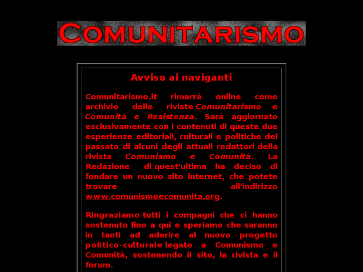 www.comunitarismo.it