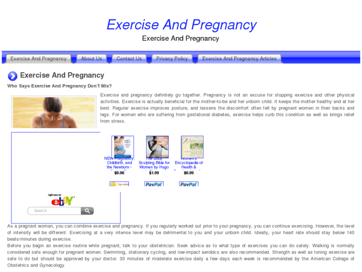 www.exerciseandpregnancy.org