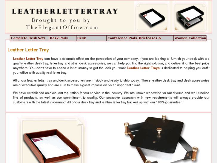 www.leatherlettertray.com